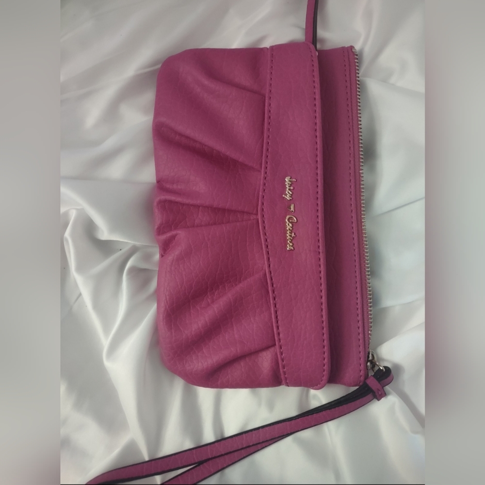 Juicy Couture Pink Clutch with Gold Hardware
